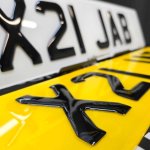3D Black Gel Number Plates