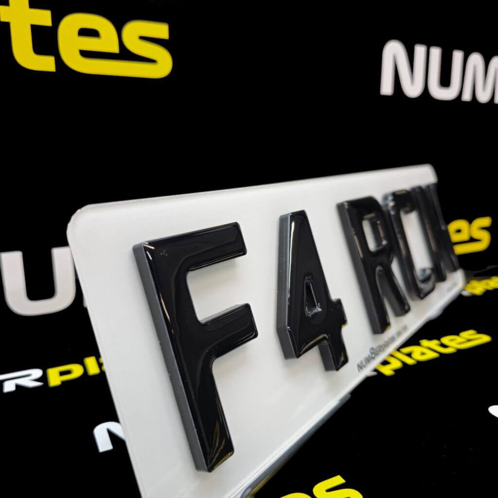 Custom 4D Domed 8mm number plate