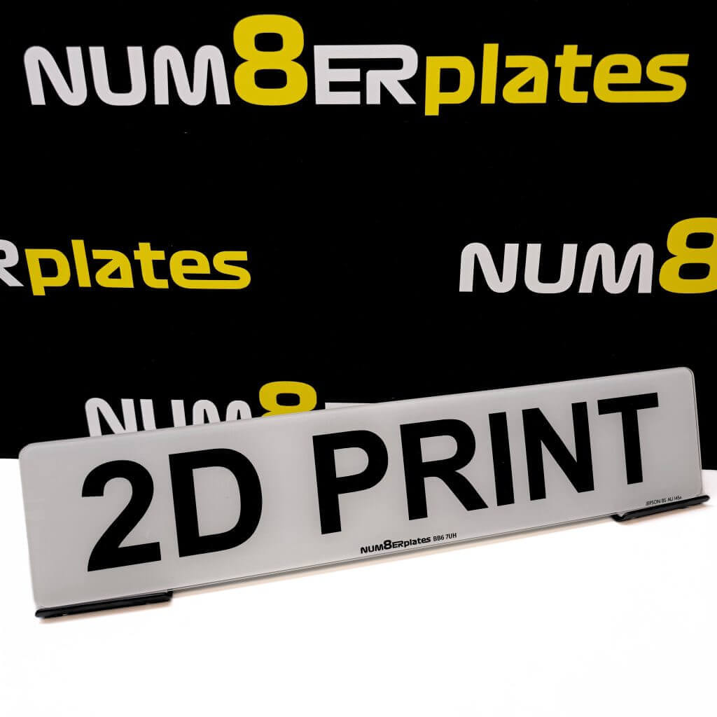 2D printed number plate by Num8er Plates